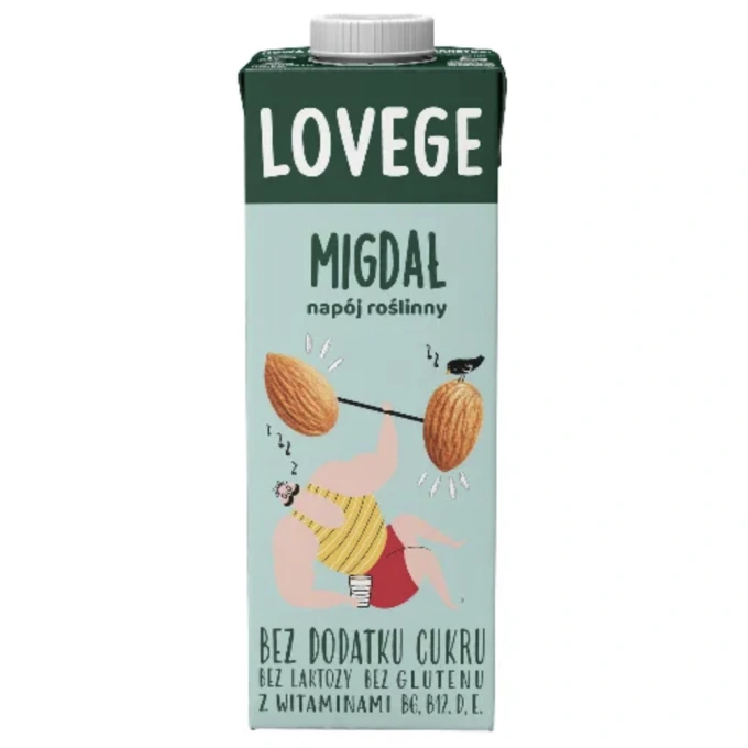 Napój Lovege Migdałowy Bez Dodatku Cukru 1l